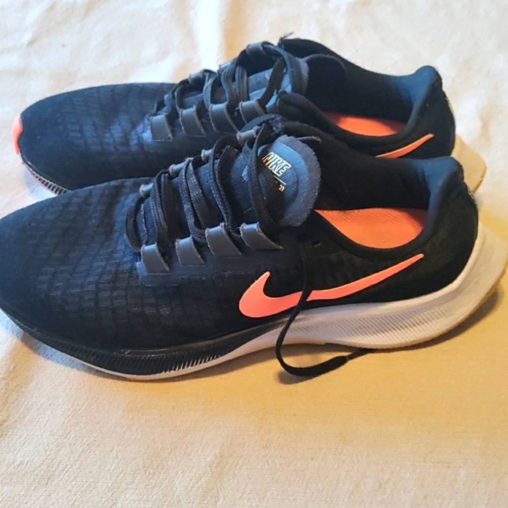 Nike Air Zoom Pegasus 37 Black Bright Mango Running Shoes